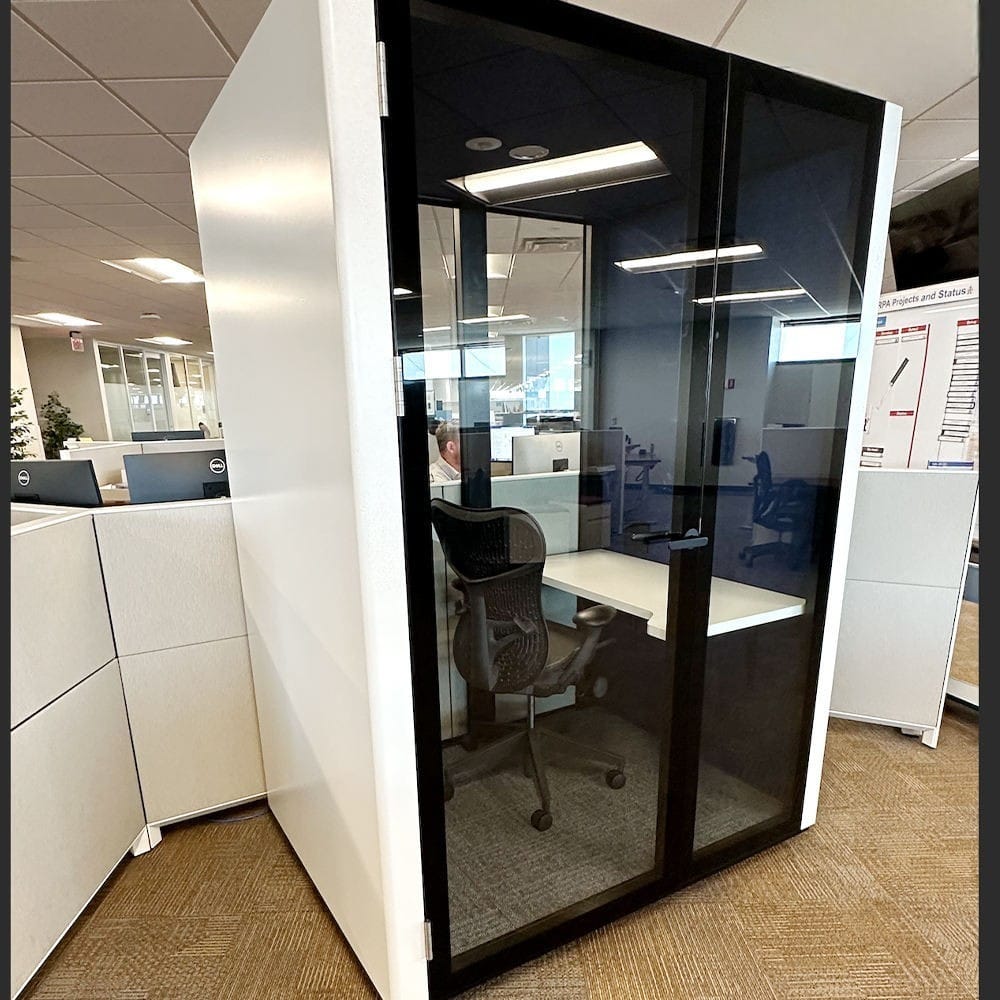Ảnh Booth cách âm QB FS-WPOD1615 cho văn phòng mở màu trắng