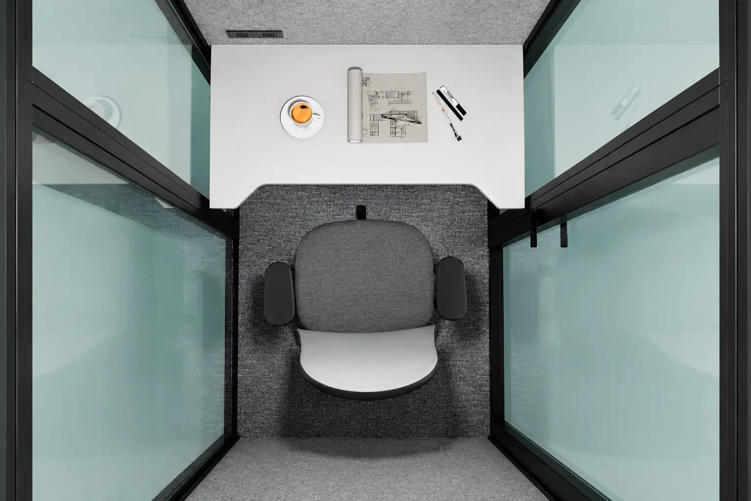 Booth cách âm QB FS-WPOD1615 bên trong