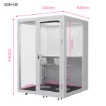 Phòng họp cách âm di động vách kính XDH-08 - Ảnh 6
