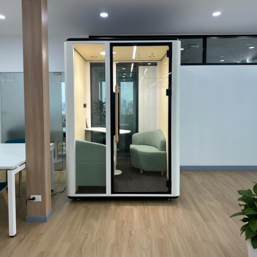 ẢNh thực tế POD cách âm 2 người QB LD–2DP không gian trao đổi riêng tư 2