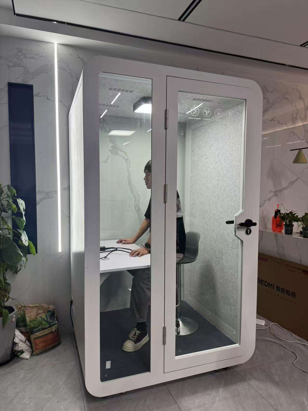 Ảnh test sản phẩm Booth cách âm cá nhân làm việc văn phòng mở QB BLF-04 (2)