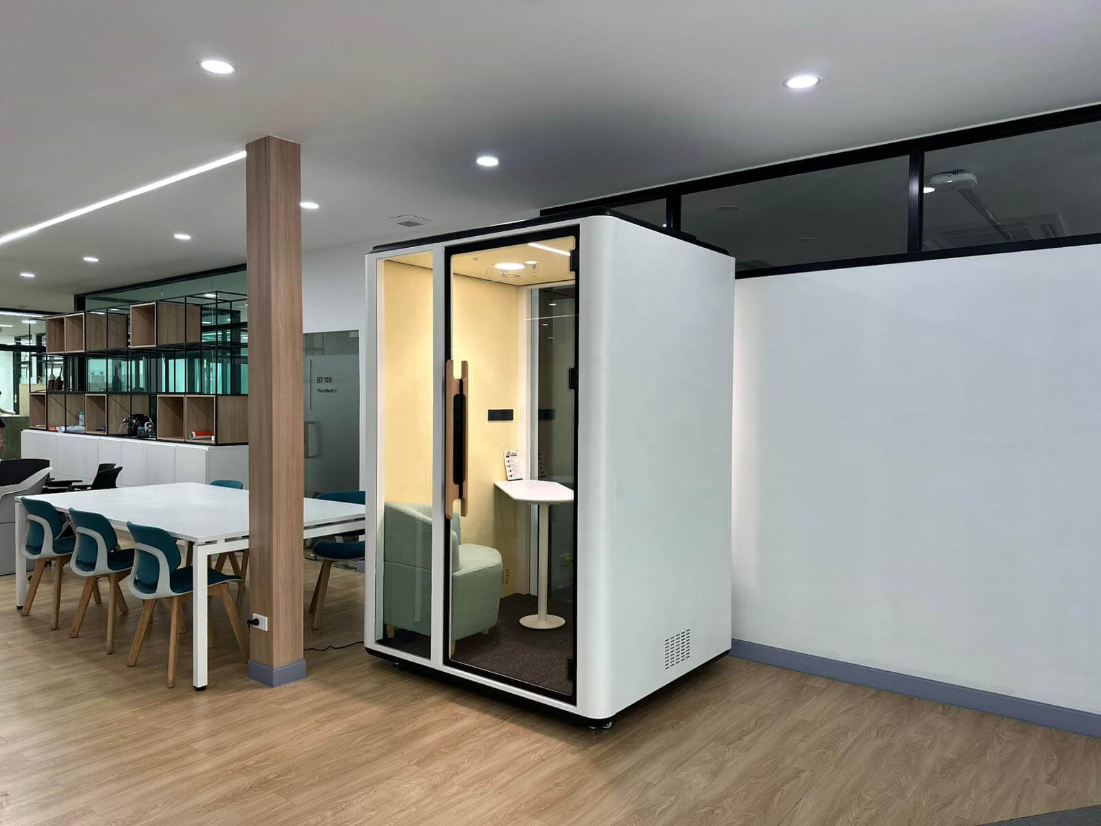 Ảnh thực tế POD cách âm 2 người QB LD–2DP không gian trao đổi riêng tư