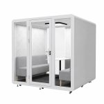 Booth cách âm 6 người QB BLF-18 phòng họp di động