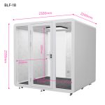 Booth cách âm 6 người QB BLF-18 phòng họp di động kích thước 230x220