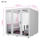 Booth cách âm 6 người QB BLF-18 phòng họp di động kích thước 230x220
