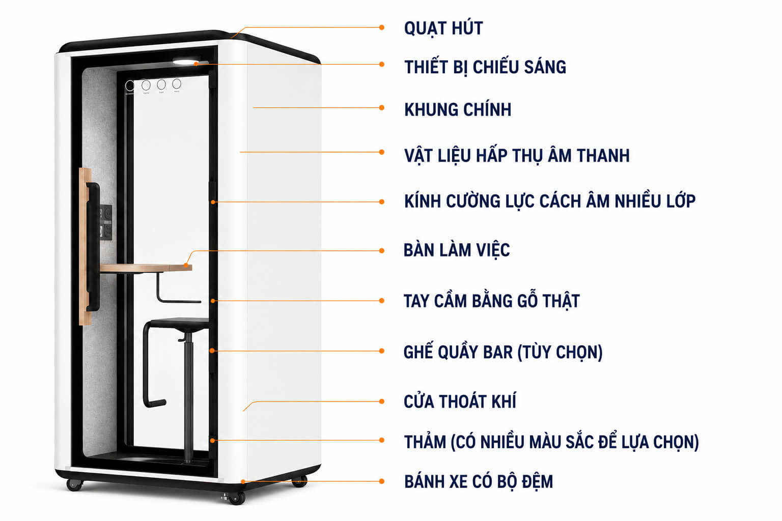 Buồng cách âm cá nhân gọi điện làm việc QB LD-SP1 (2)