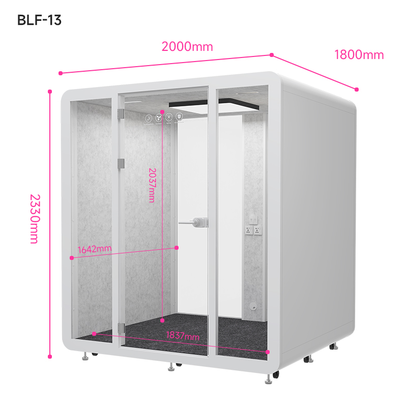 Cabin cách âm QB BLF-13 Phòng họp di động 4 -6 người kích thước 200x180
