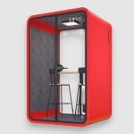 Cabin cách âm làm việc họp online QB PD-MPC1250 màu đỏ