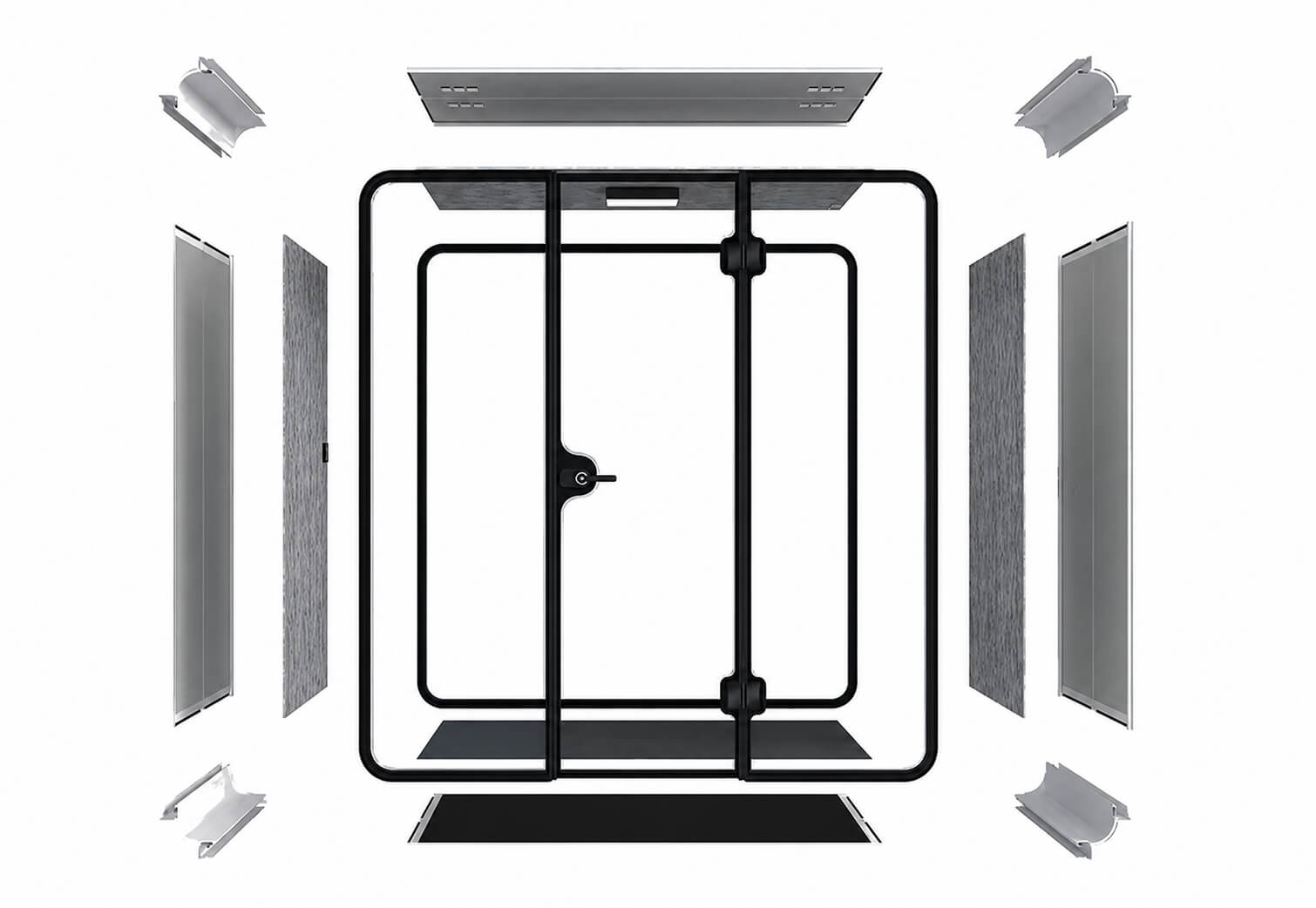 Cấu tạo module Cabin cách âm di động kích thước lớn QB PD-LPC1610
