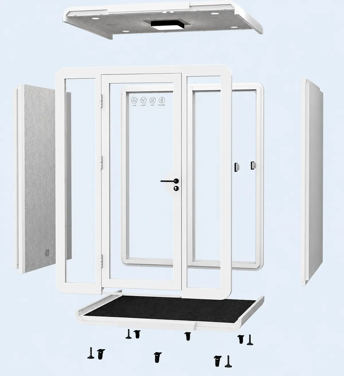 Cấu tạo module Meeting Pod QB BLF-03 Cabin cách âm văn phòng mở