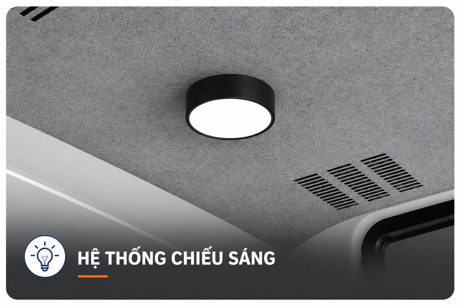 Đèn chiếu sáng cabin đơn cách âm PD