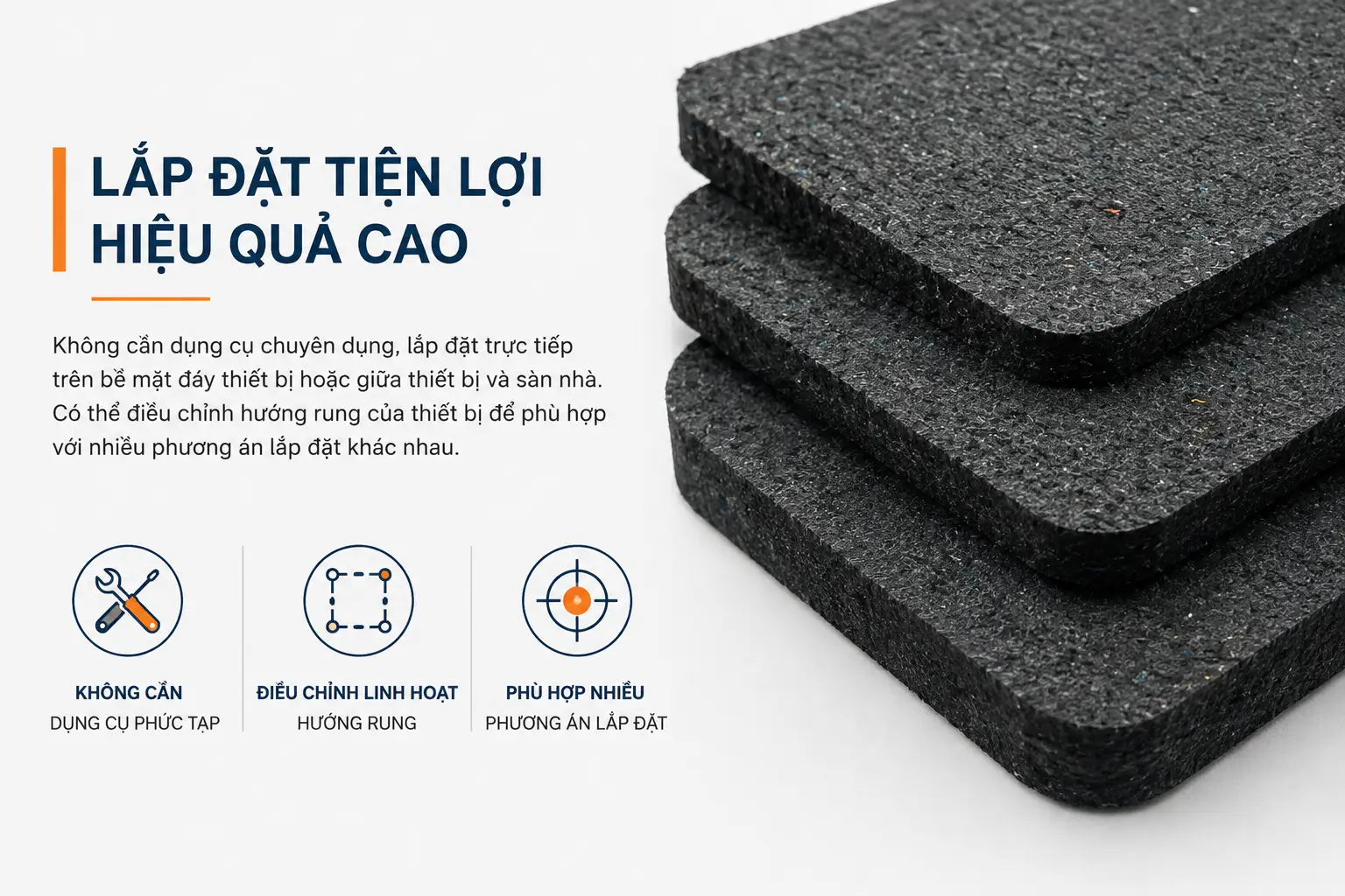 Giải pháp thi công thảm cao su chống rung QRM