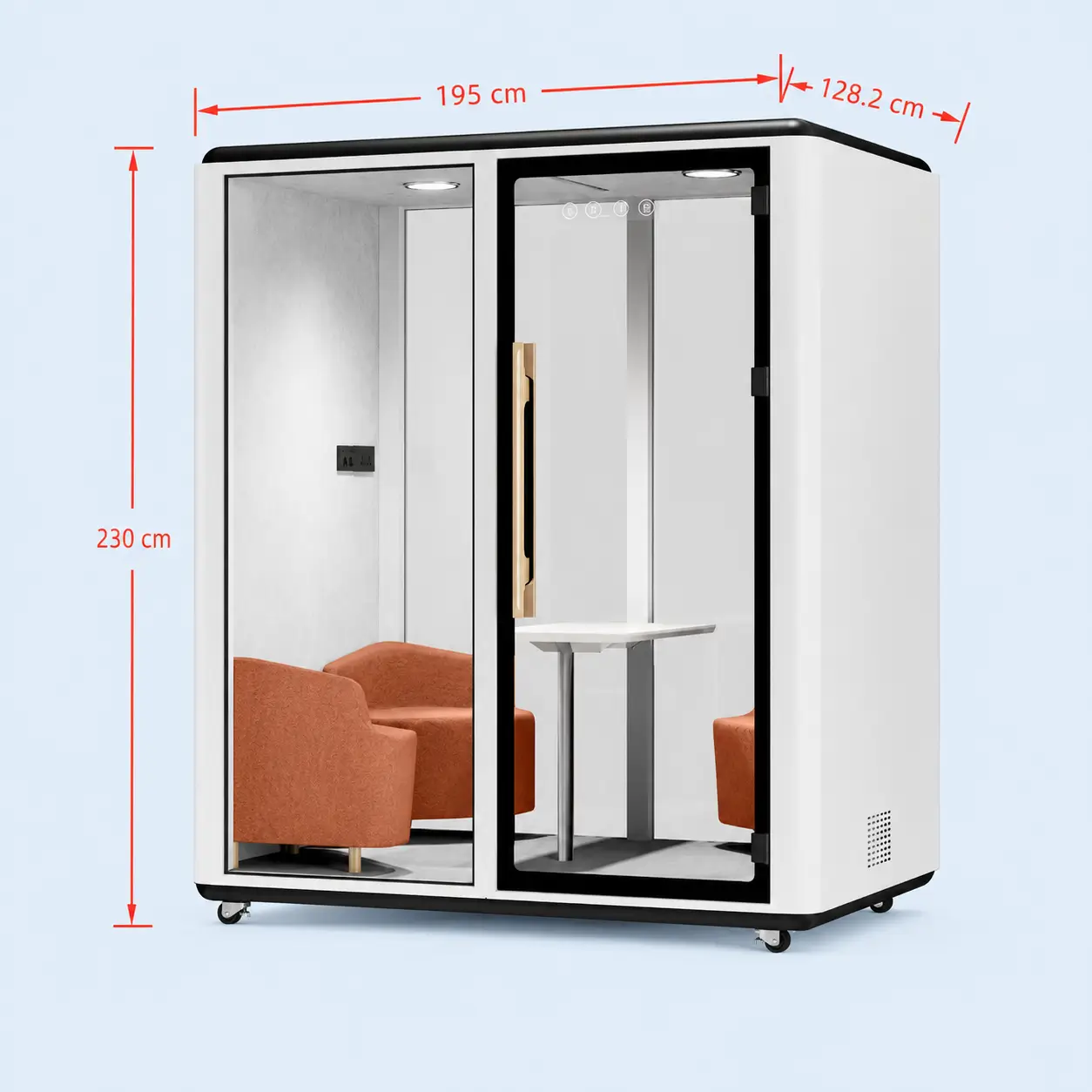 Kích thước Booth cách âm LB 3CP