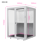 Kích thước Phòng họp cách âm di động vách kính XDH-08