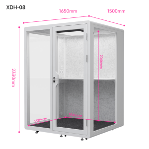 Kích thước Phòng họp cách âm di động vách kính XDH-08