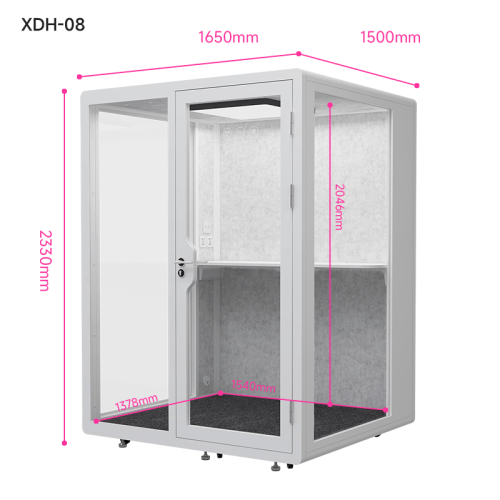 Kích thước Phòng họp cách âm di động vách kính XDH-08