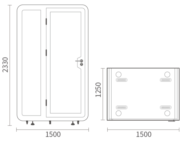 Kích thước Thông số kỹ thuật Phòng cách âm di động thu âm và chơi nhạc cụ QB BLF-01 150x125