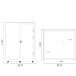 Phòng họp cách âm XDH-08 kích thước 1650x1500x2330