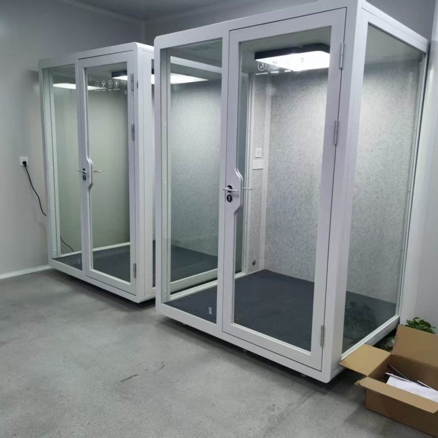 Phòng họp cách âm XDH-08 sử dụng tại văn phong mở (1)