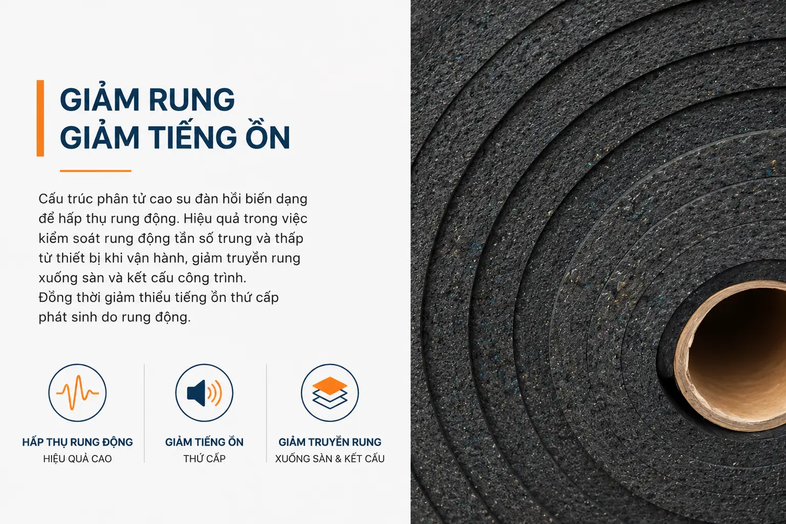 Ưu điểm của thảm cao su chống rung QRM
