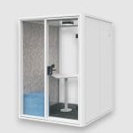 Cabin 2 người làm việc khung nhôm cách âm 30dB YB HM