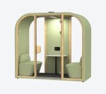 Booth cách âm di động 2 người ARSL vách bán kính (2)