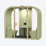 Booth cách âm di động 2 người ARSL vách bán kính (2)