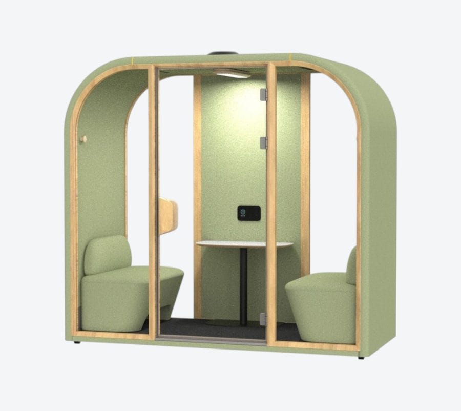 Booth cách âm di động 2 người ARSL vách bán kính (2)
