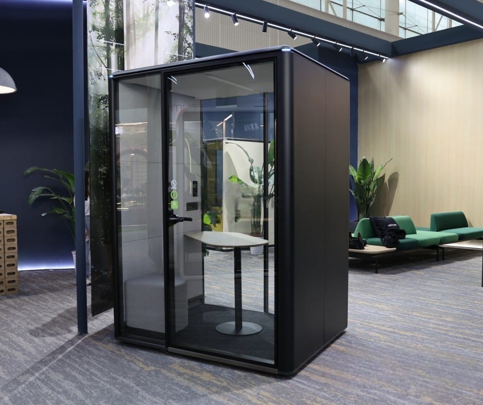 Cabin cách âm 2 người HC-ATM vách tiêu âm phức hợp ảnh thực tế