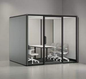 Cabin cách âm họp nhóm 6 người ATXL (2)