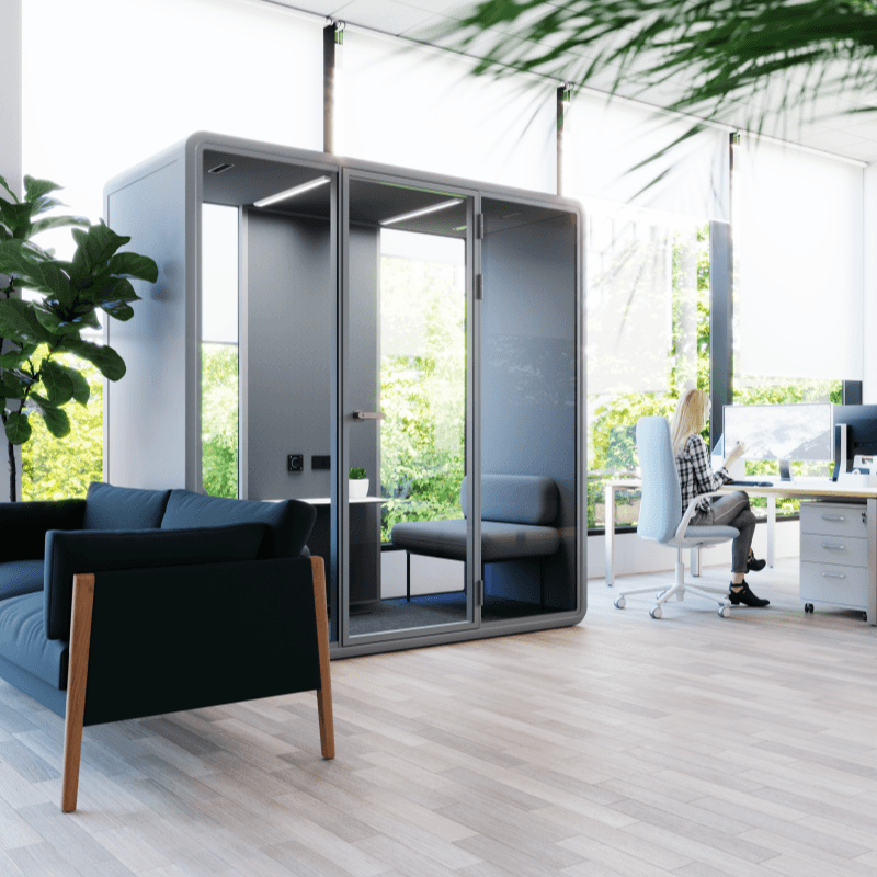 Cabin họp cách âm HC ZB-03SLW cảm biến tích hợp