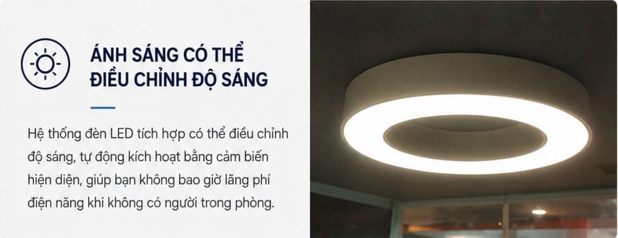 Đèn LED chiếu sáng cabin cách âm QH