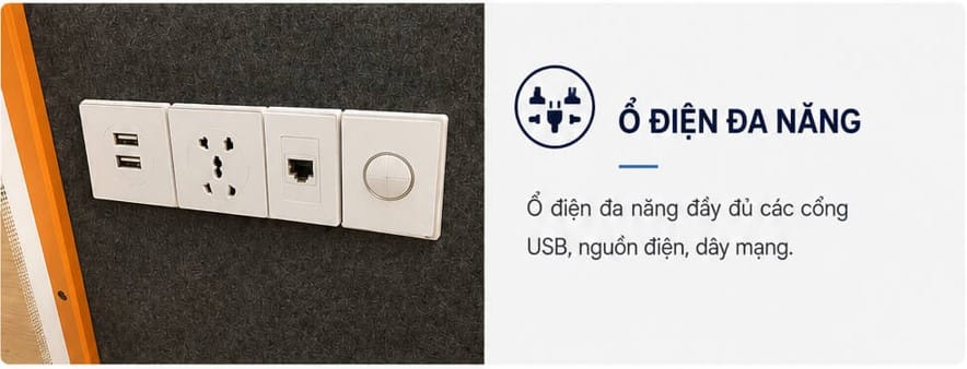 Ổ cắm cabin cách âm QH