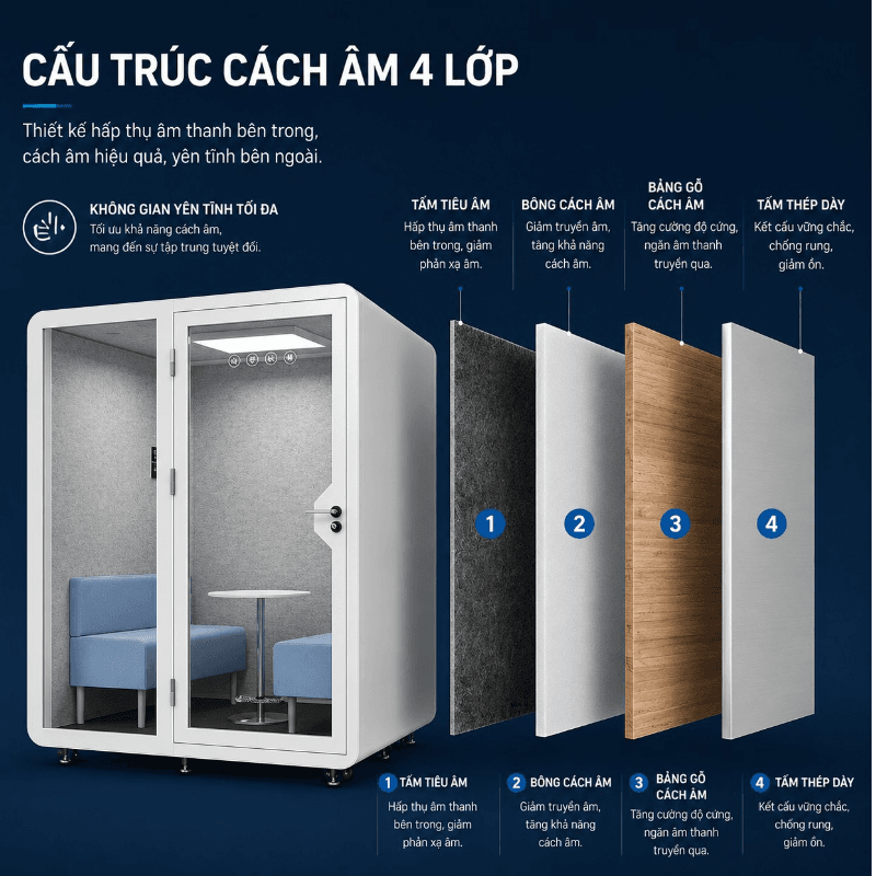 Cabin cách âm đa năng BLF 16 không gian họp yên tĩnh (2)