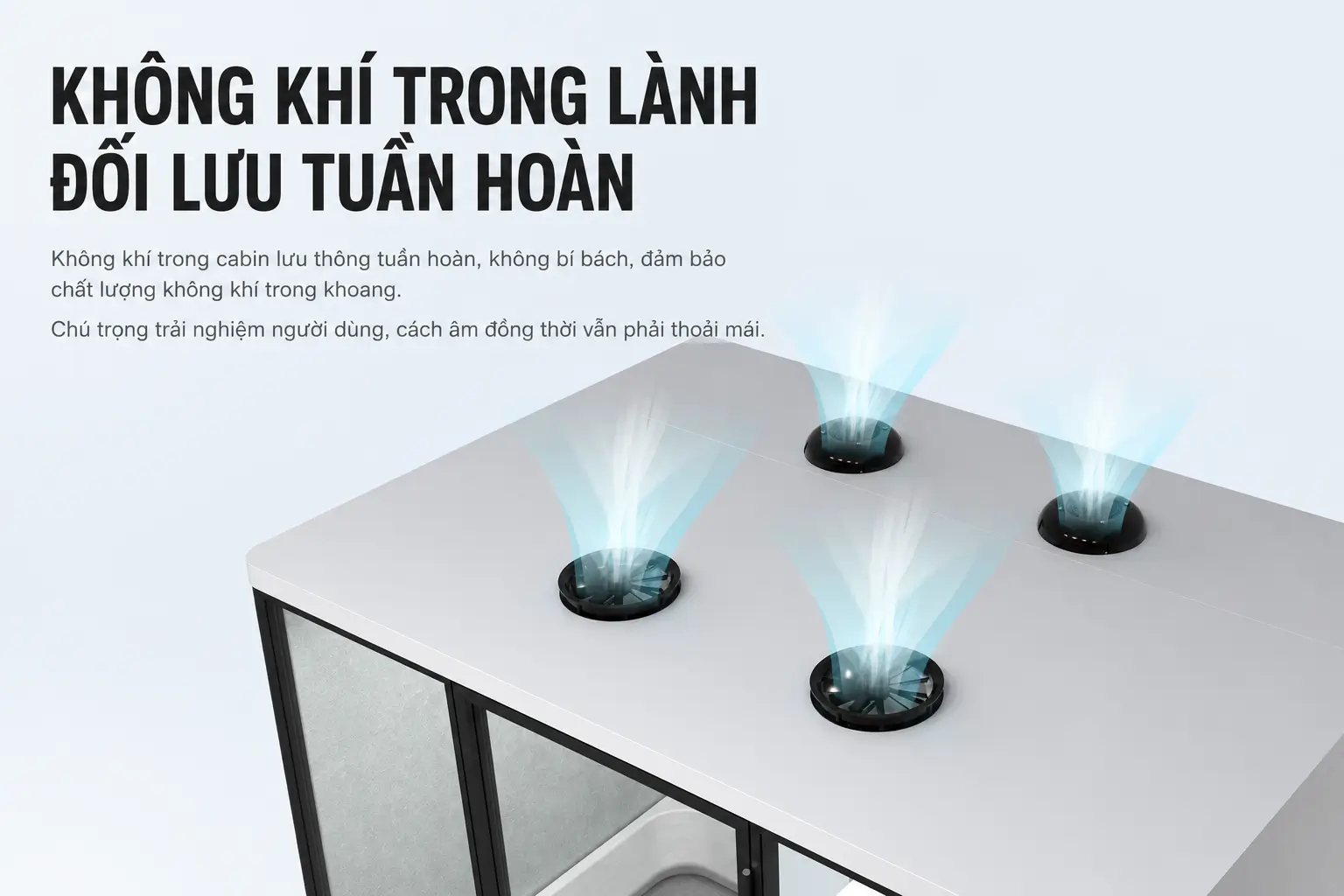 Thông gió Cabin cách âm 4 người XDH-L-F3 cho văn phòng mở