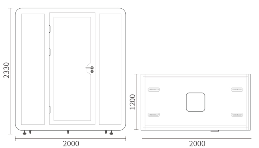Cabin cách âm XDH-19 kích thước2000 x 1200 x 2330 mm