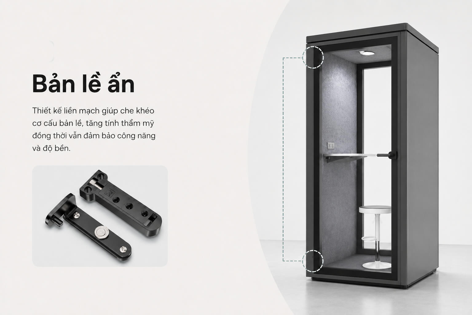 Bản lề ẩn Invisible Pivot – đặc trưng của P-Series