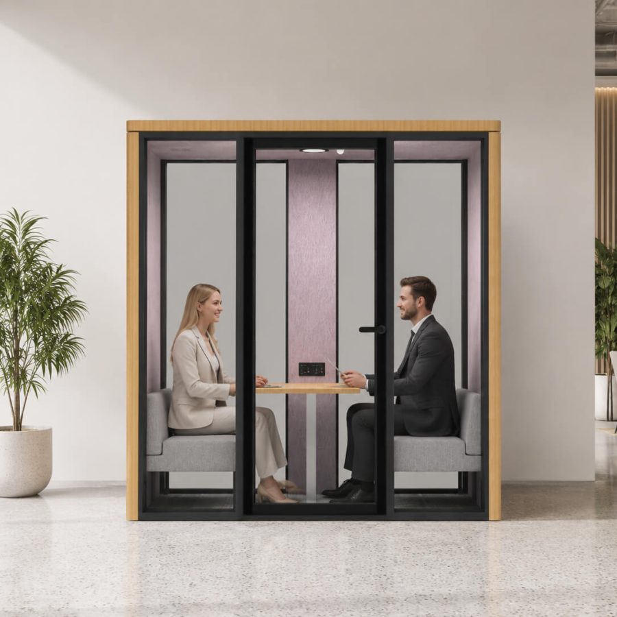Cabin cách âm QB FS-PM phòng họp mini 2 người (2)