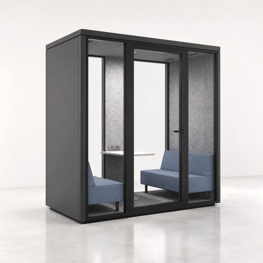 Cabin cách âm QB FS-PM phòng họp mini 2 người màu đen