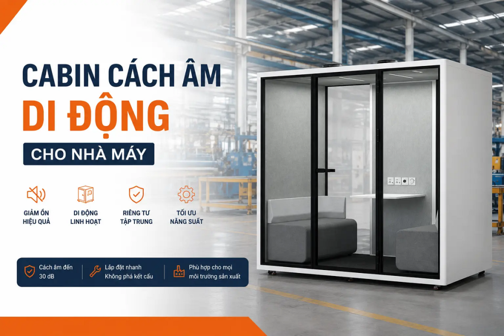 Cabin cách âm cho nhà máy Giải pháp kiểm soát tiếng ồn hiệu quả