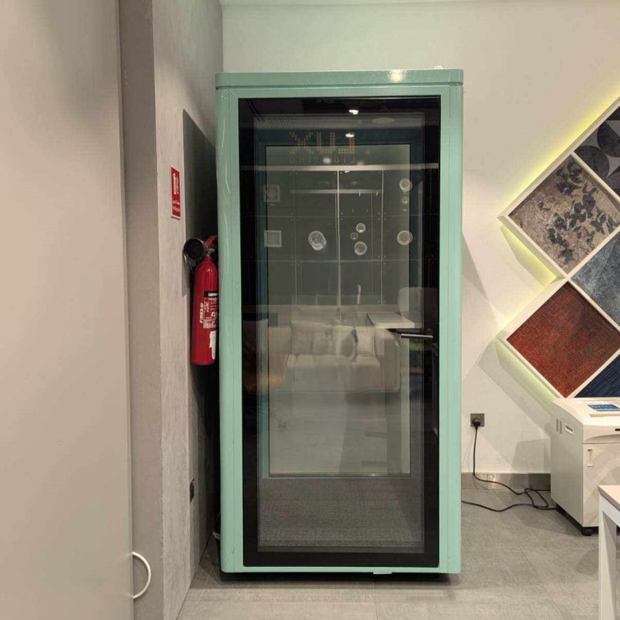 Cabin cách âm cá nhân QB FS-PS Bản lề ẩn Invisible Pivot ảnh thực tế