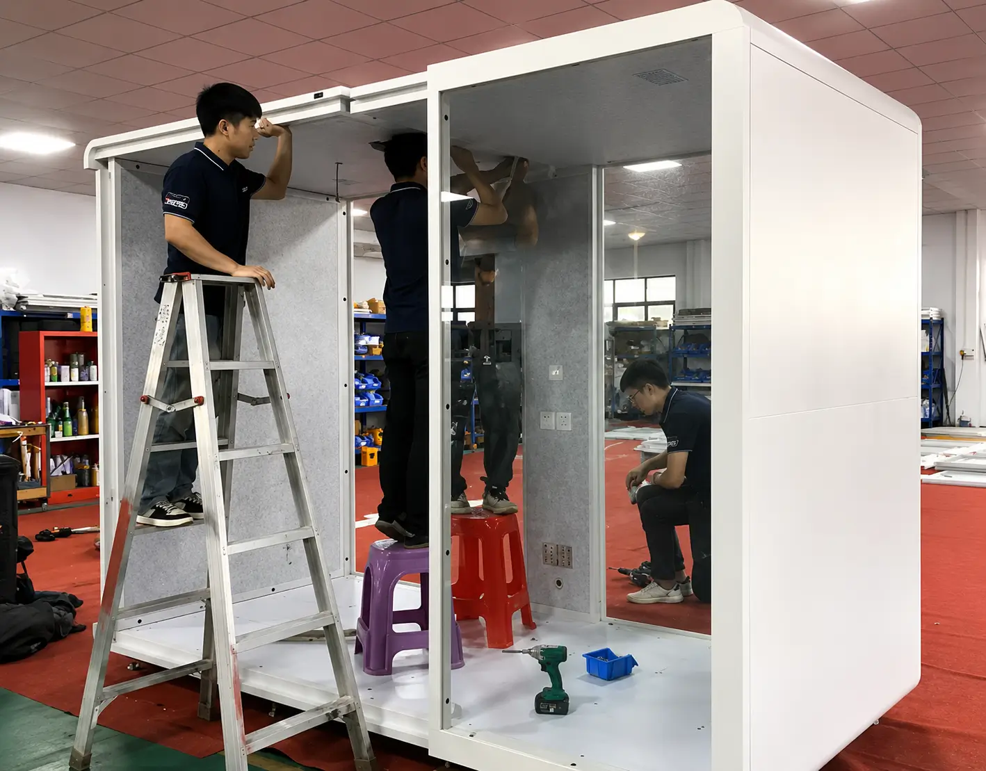 Hoàn thiện và lắp ráp thử nghiệm cabin cách âm