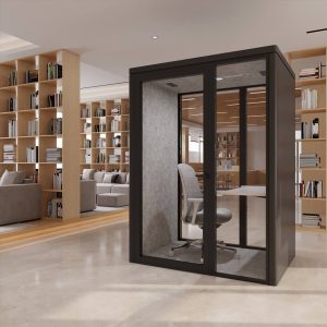 Work Pod QB FS-PW – Focus Booth cho làm việc tập trung đặt tại thư viện