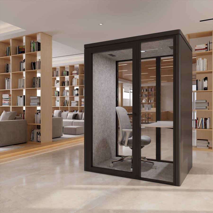 Work Pod QB FS-PW – Focus Booth cho làm việc tập trung đặt tại thư viện