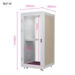 Cabin cách âm 1 người vách cách âm 3 lớp QB BLF-14 kích thước 105x105x233 cm (1)