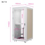 Cabin cách âm 1 người vách cách âm 3 lớp QB BLF-14 kích thước 105x105x233 cm (2)